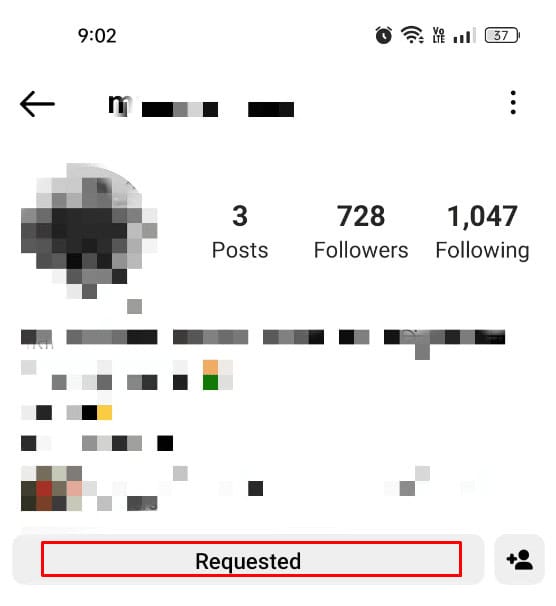 Now check which button is showing on their profile.