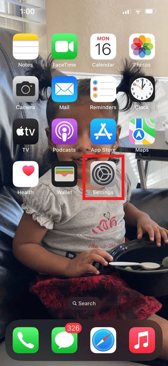 Open Settings on your iPhone.