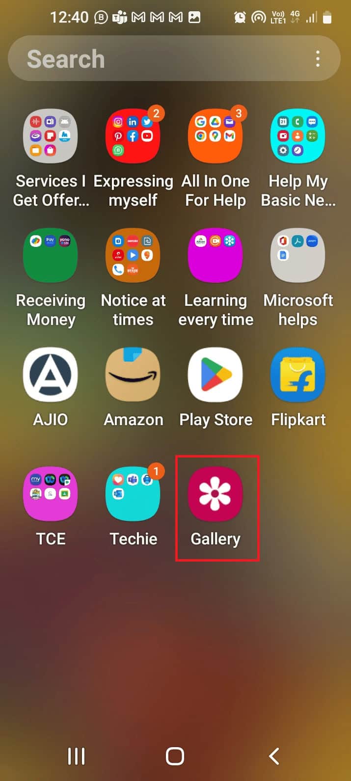 Open the Gallery app