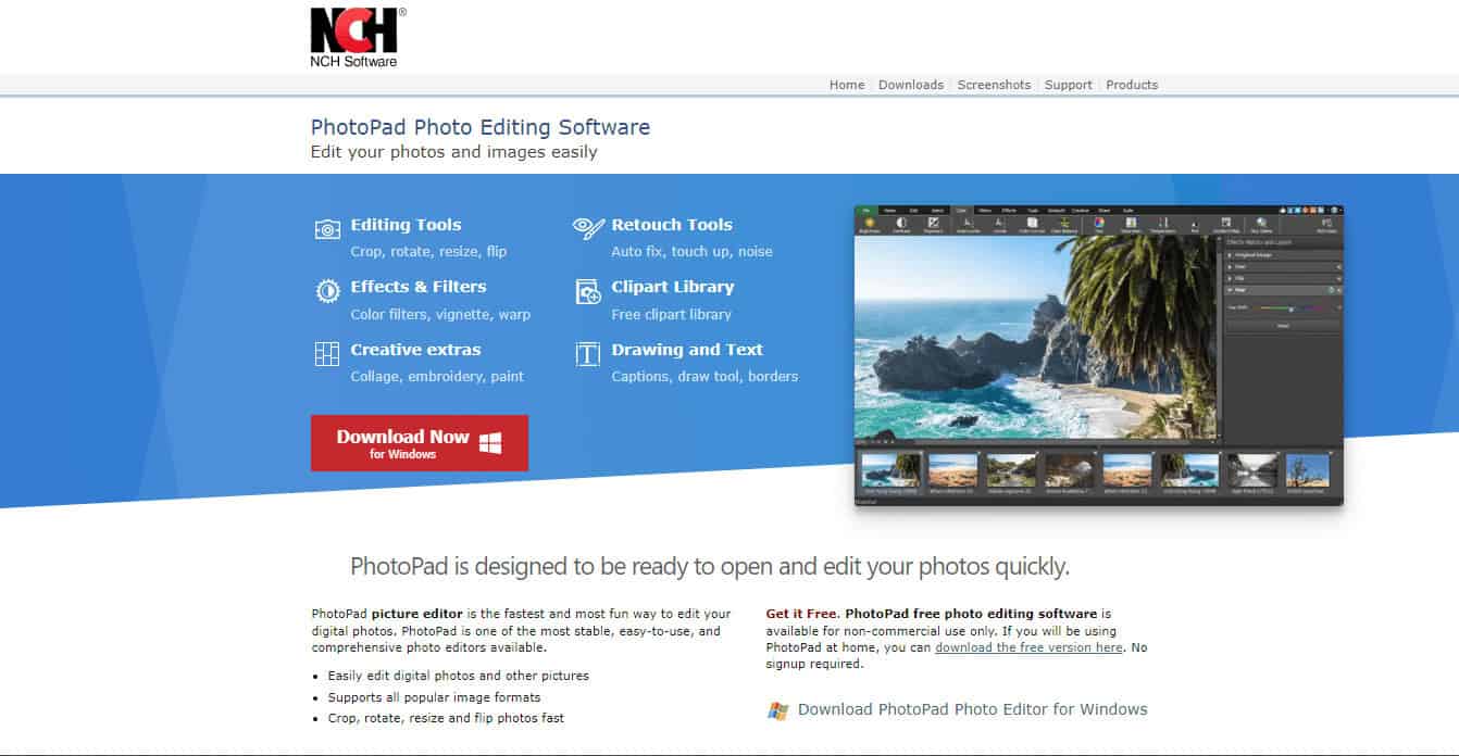 PhotoPad web page | Best DPI Changer Apps for Windows