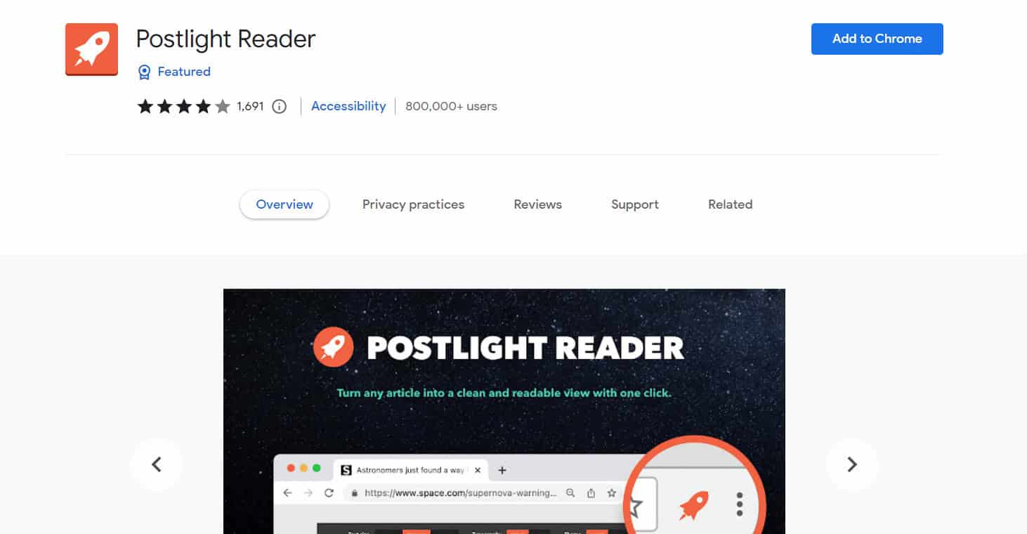 Postlight Reader | Best Chrome extensions for college students