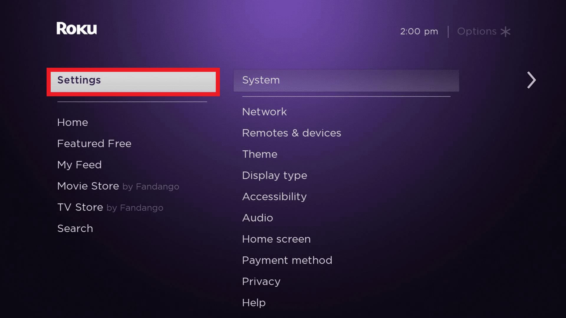 Press the home button and go to Settings roku tv. Fix Disney Plus Error Code 73