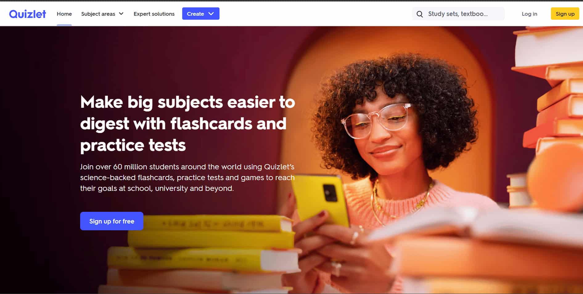 Quizlet web page. 18 Best Websites like Chegg