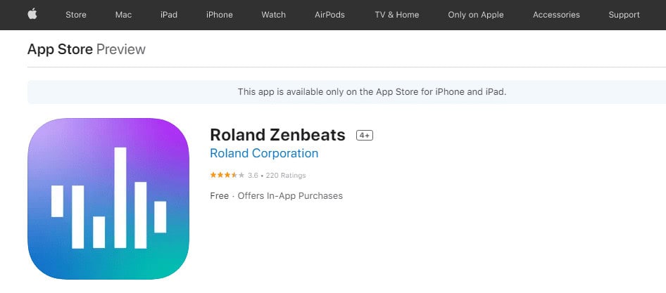 Roland Zenbeats by Roland Corporation| best music making apps for iPhone