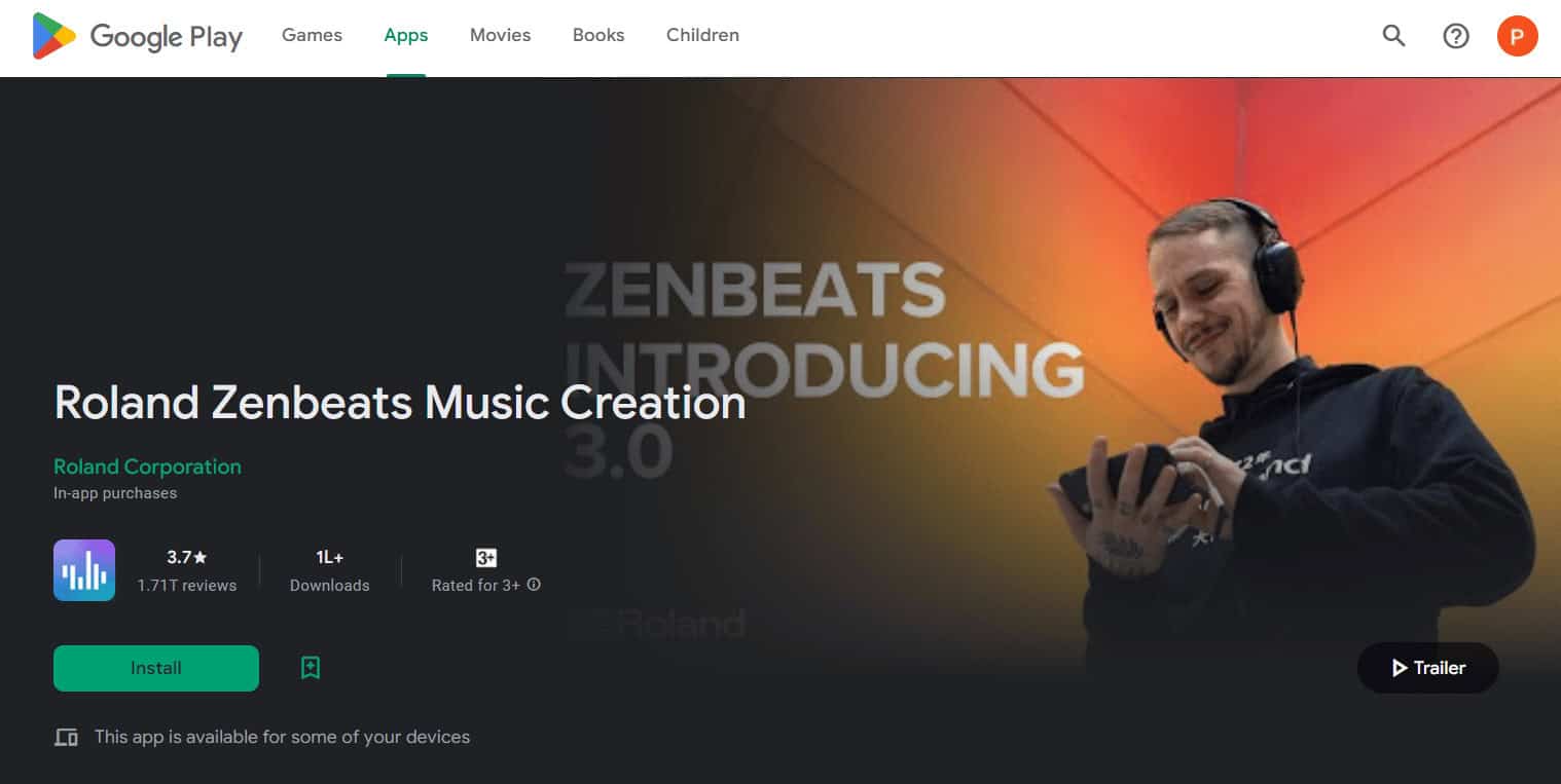ROLAND ZENBEATS Music Creation playstore | best music recording app for android