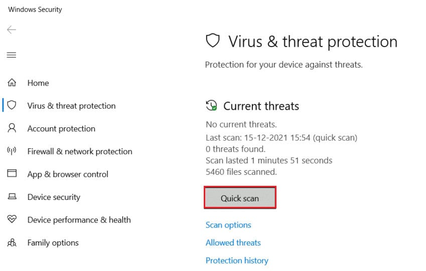 Run a Virus Scan