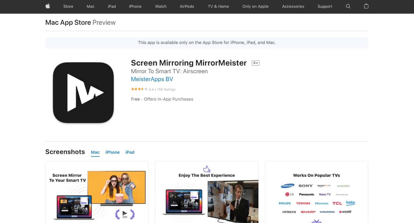 Screen Mirroring MirrorMeister | Free mirroring app for iPhone to TV