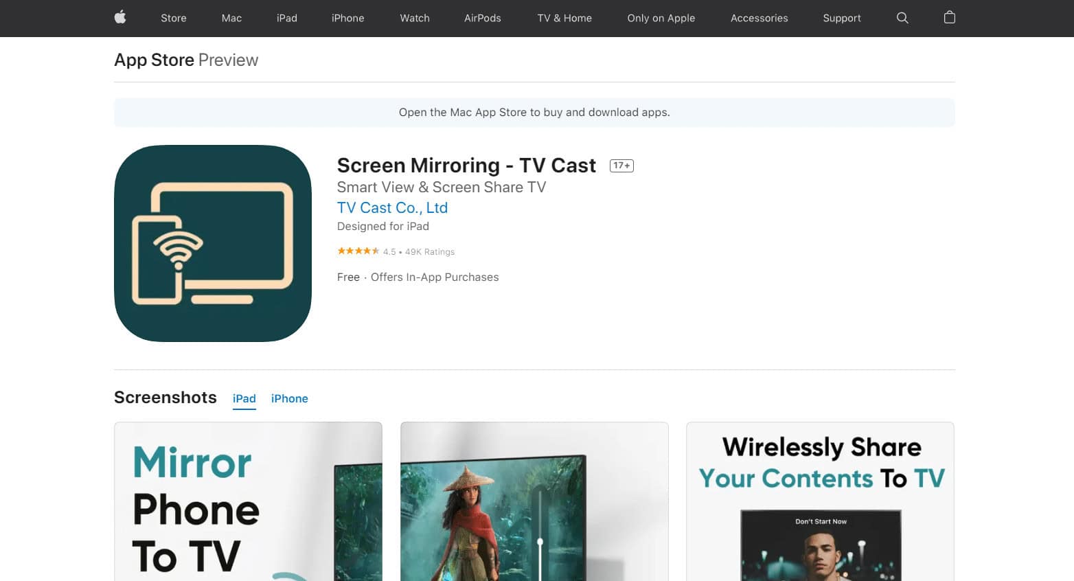 Screen Mirroring โ TV Cast