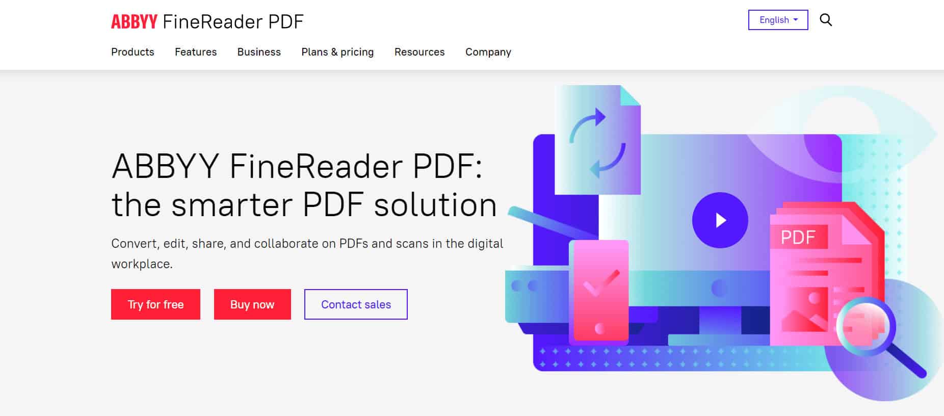 ABBYY FineReader webpage. 19 Best Scanner Software for Windows 10