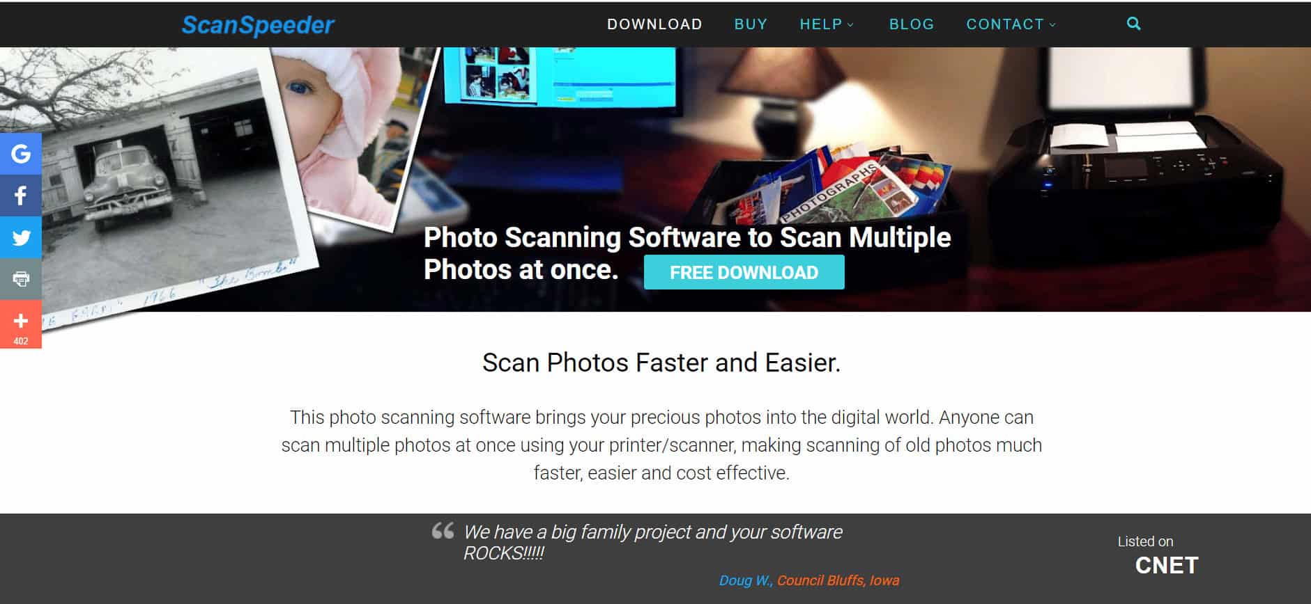 ScanSpeeder webpage