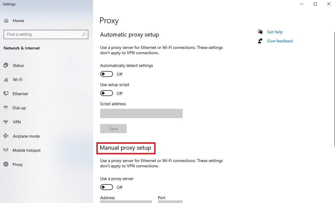 scroll down and locate the Manual proxy setup. 13 Ways to Fix Twitter Not Loading on Chrome