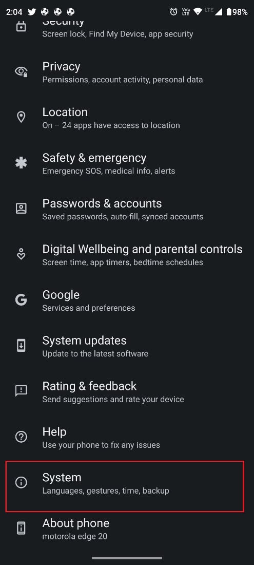Scroll down and tap on System. Fix WhatsApp notifications not working on Android 11