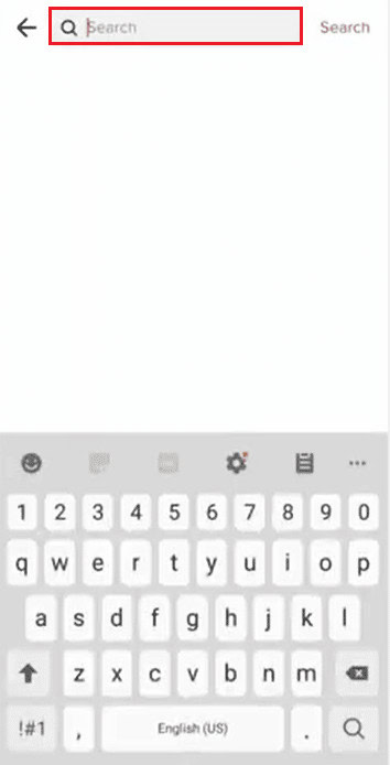 search bar tiktok app