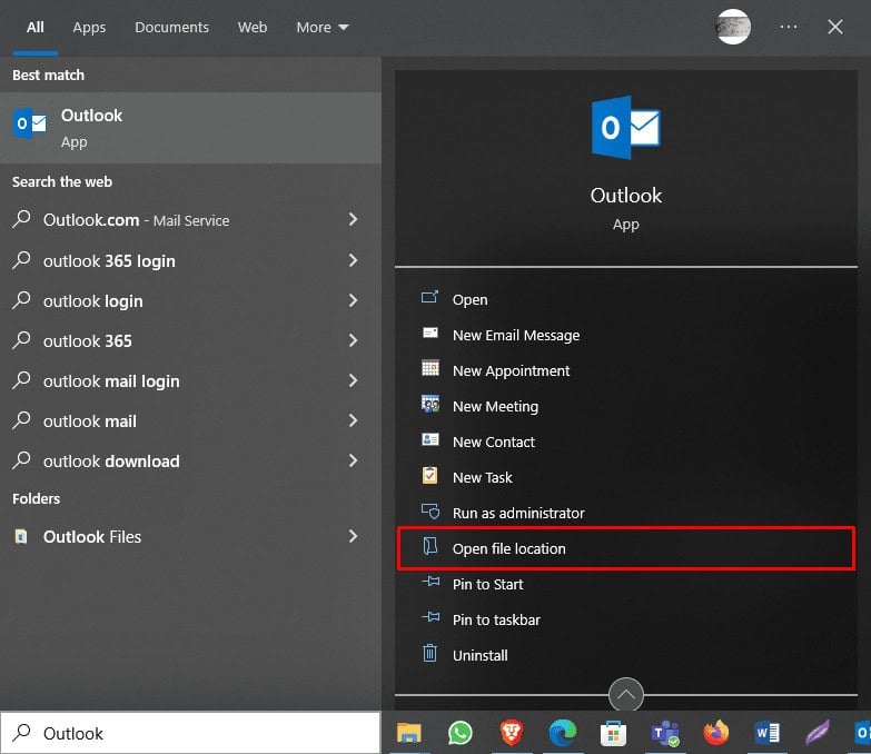 click on Open file location
