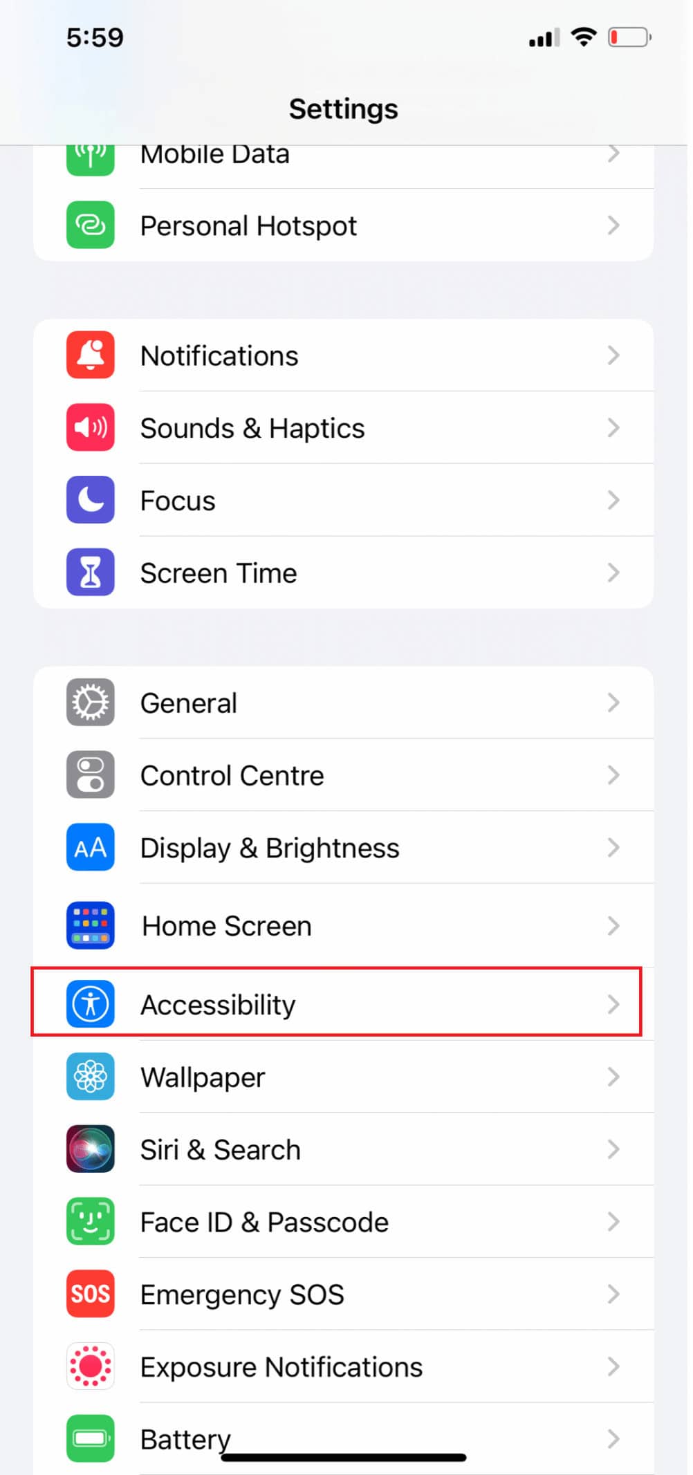 Select Accessibility