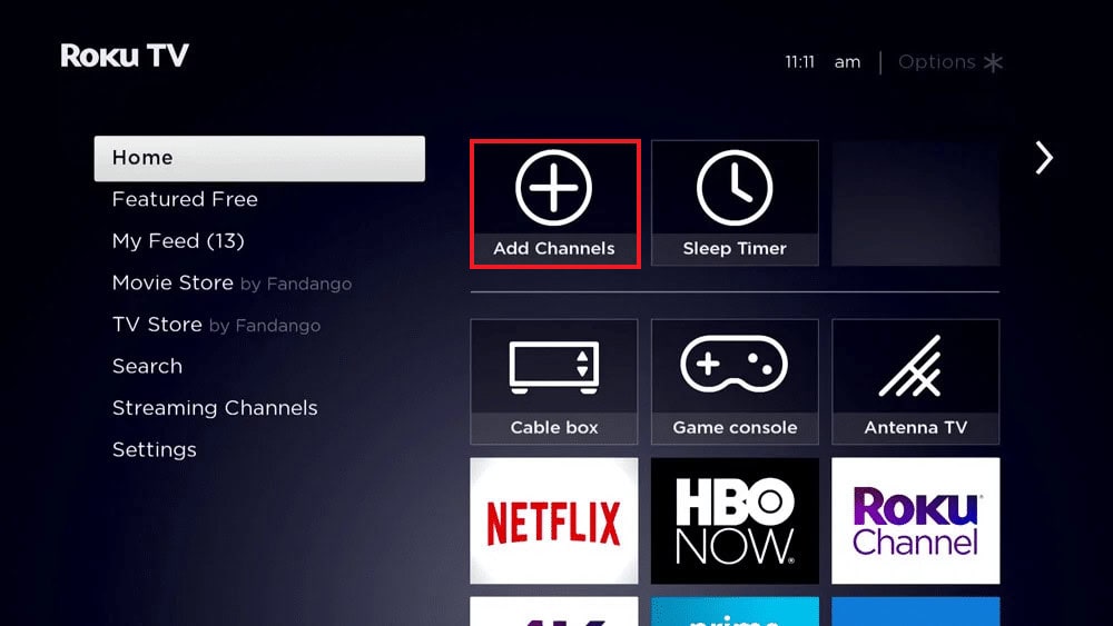 select Add Channels