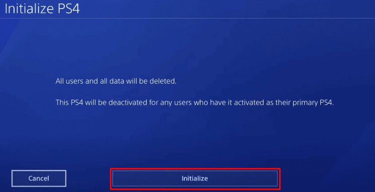 Select Initialize