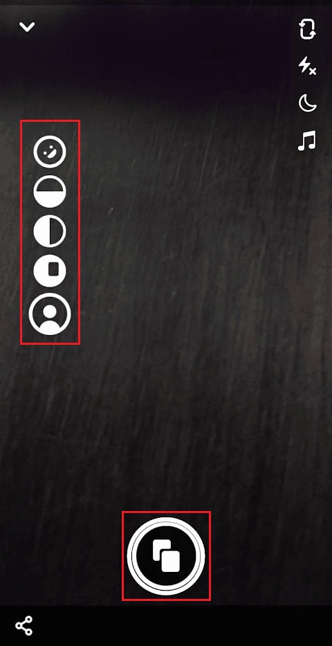 select the desired remix format and tap on the record icon to capture or record your remix
