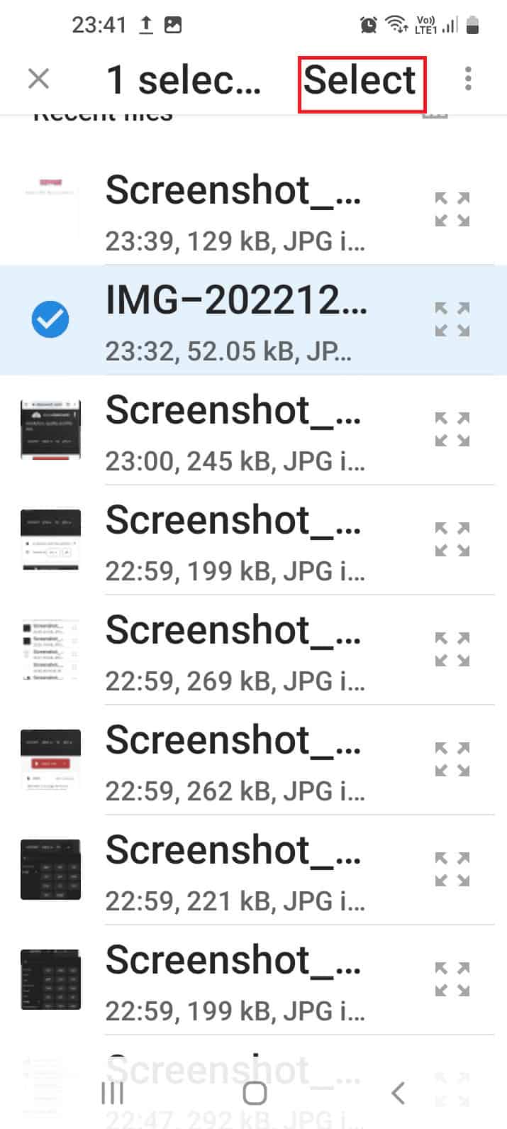 Select the file and tap on the Select option. How to Convert HEIC to JPG on Android