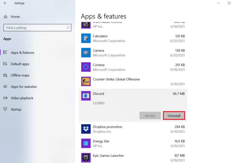 Select Uninstall. 14 Ways to Fix Discord Stream Lagging on Windows 10 and 11