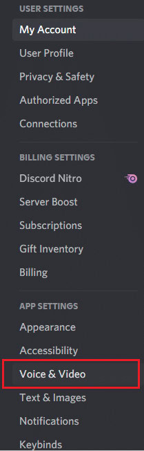 Select Voice & Video