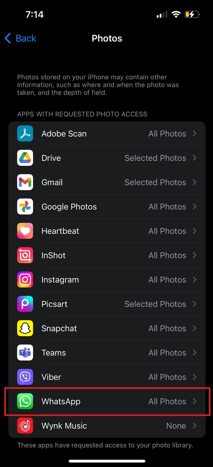 select Whatsapp