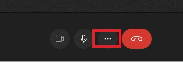 Start a Video call with someone, click on the three dots | Whatsapp camera settings