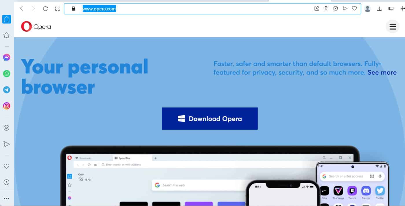Switch to a different Browser