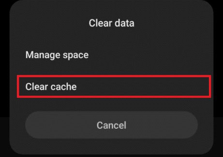 tap Clear data and then, Clear cache