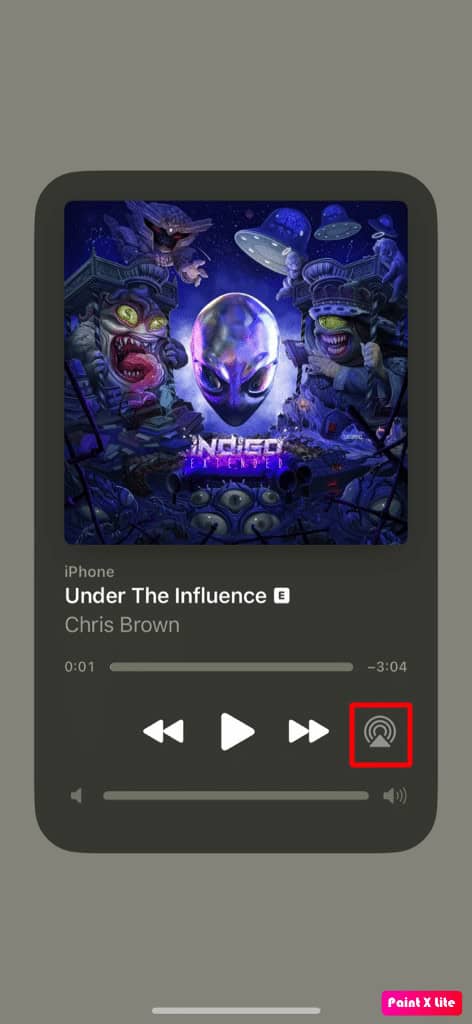 tap on airplay icon