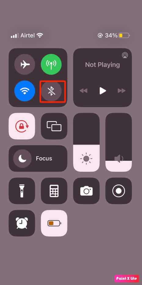 tap on bluetooth icon