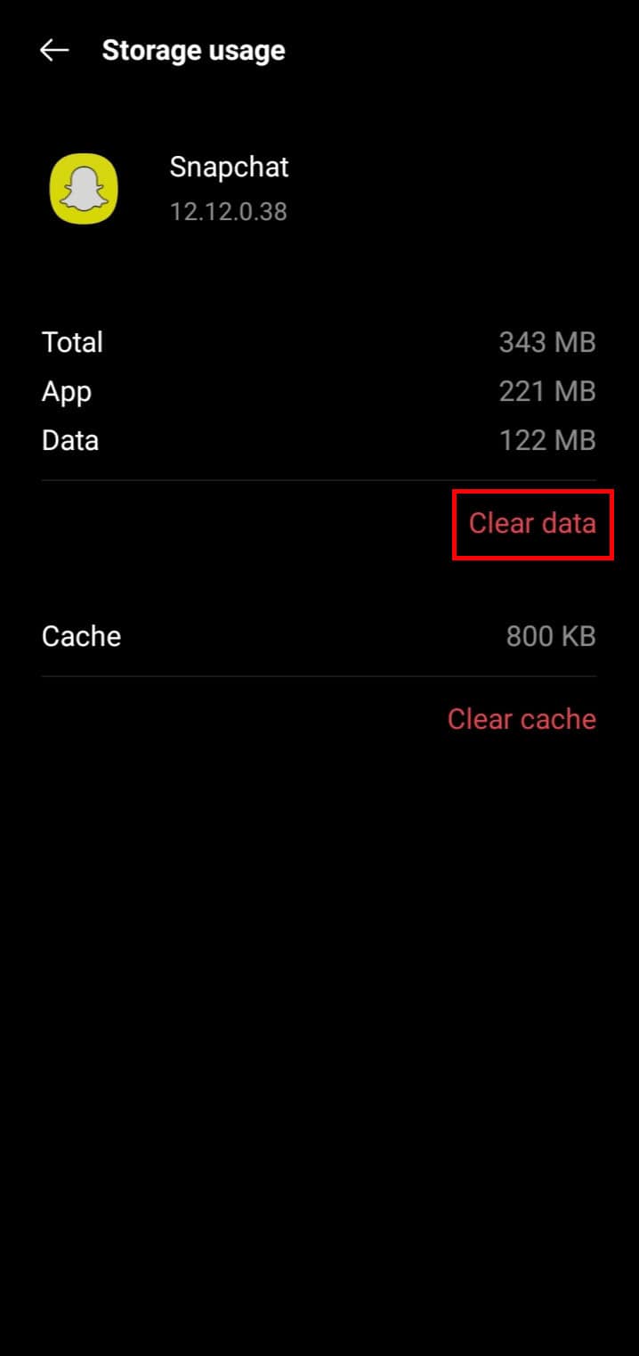 Tap on Clear data.