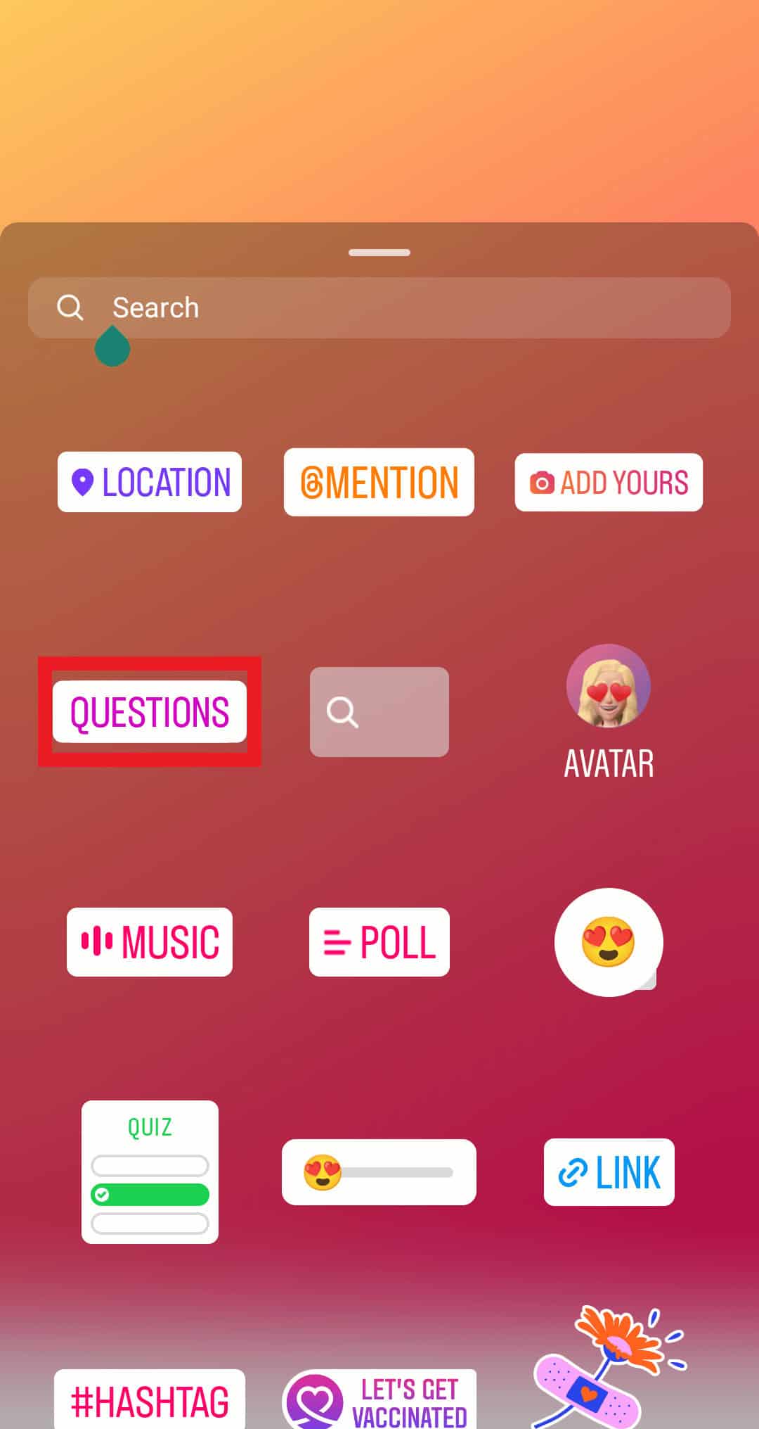tap on questions