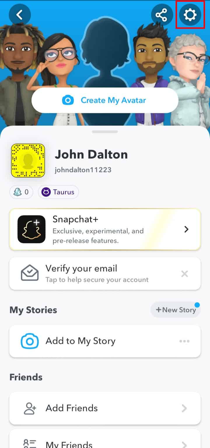 Tap on Settings or the gear icon at the top right corner of the screen.