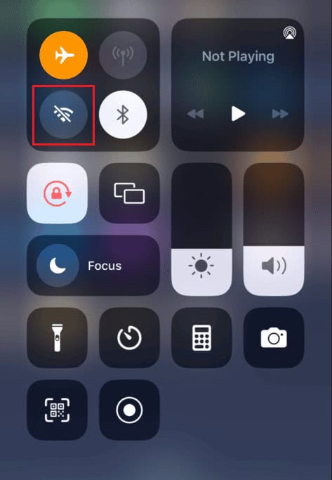 tap on the Wi-Fi icon | 