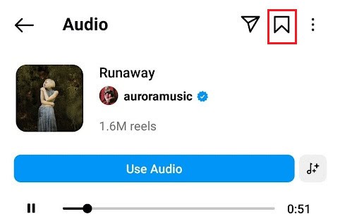 tap on the bookmark icon
