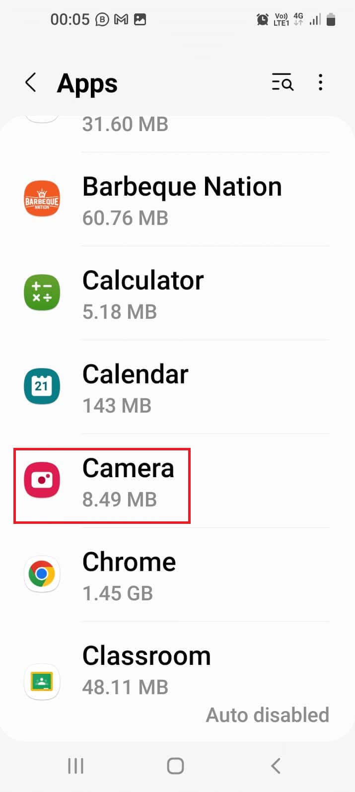 Tap on the Camera app 