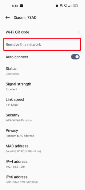 Tap on the current Wifi connection and tap on the disconnect option to disconnect from the network. | Facebook comment have a red exclamation point
