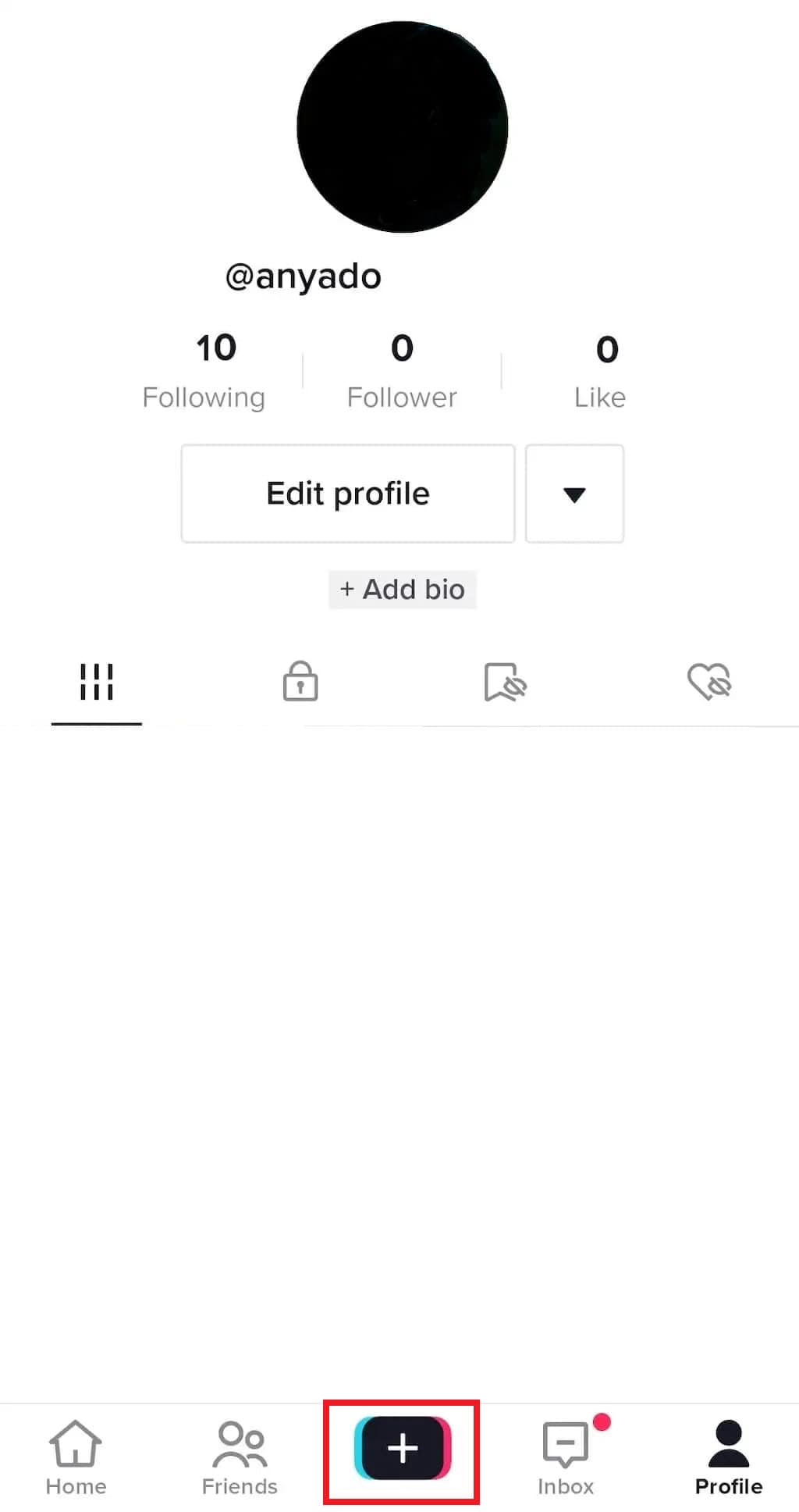 tap on the plus icon 