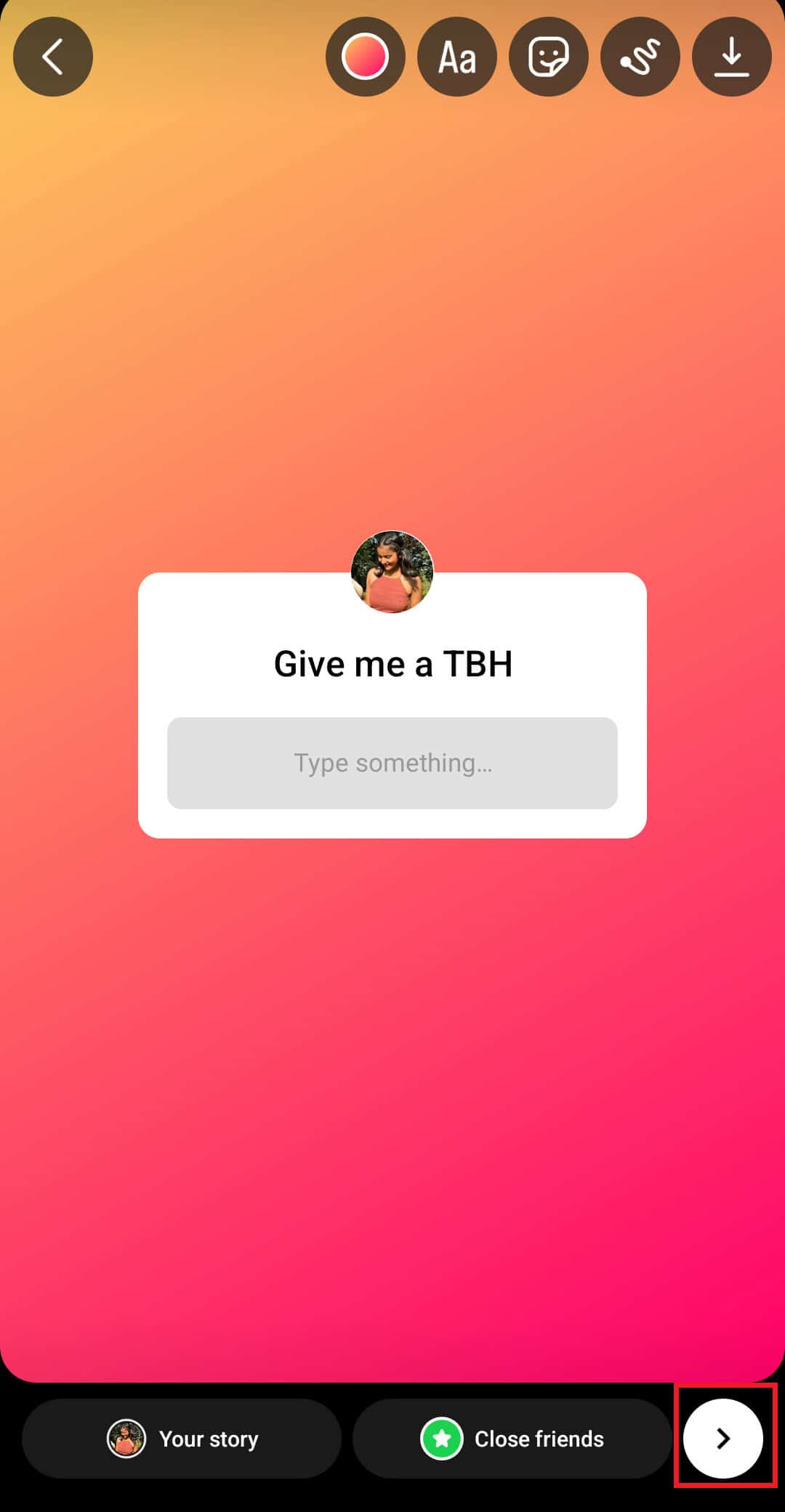 tap on the share icon 