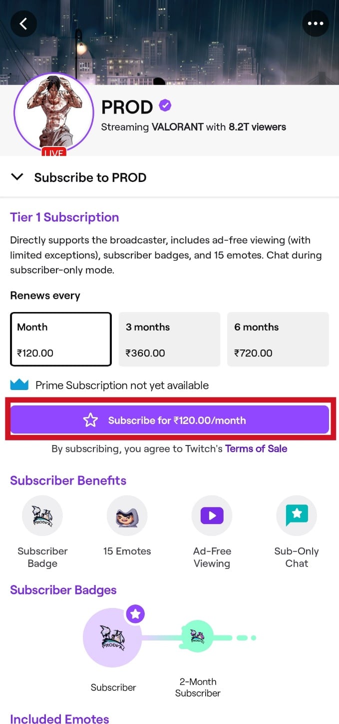  Twitch Prime 0x 