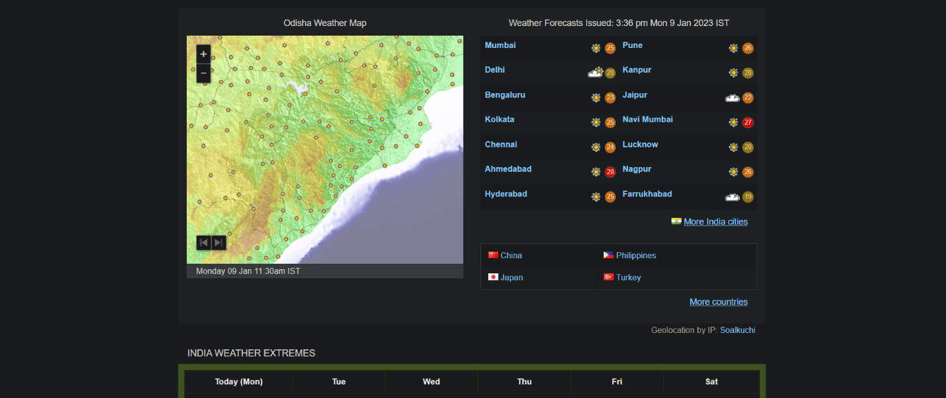the home page of weather forecast website. 13 Best Weather Gadget for Windows 10