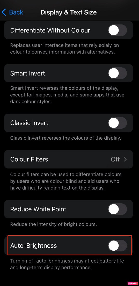 toggle off auto brightness option on iphone | fix iPhone screen flickering and unresponsive