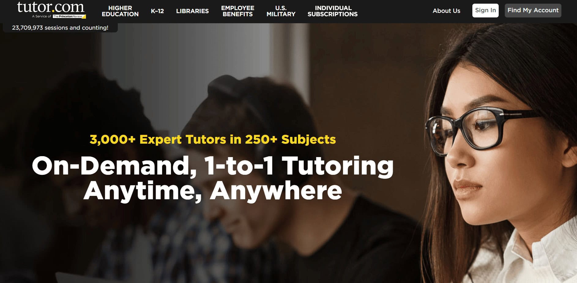 Tutor.com web page. 18 Best Websites like Chegg