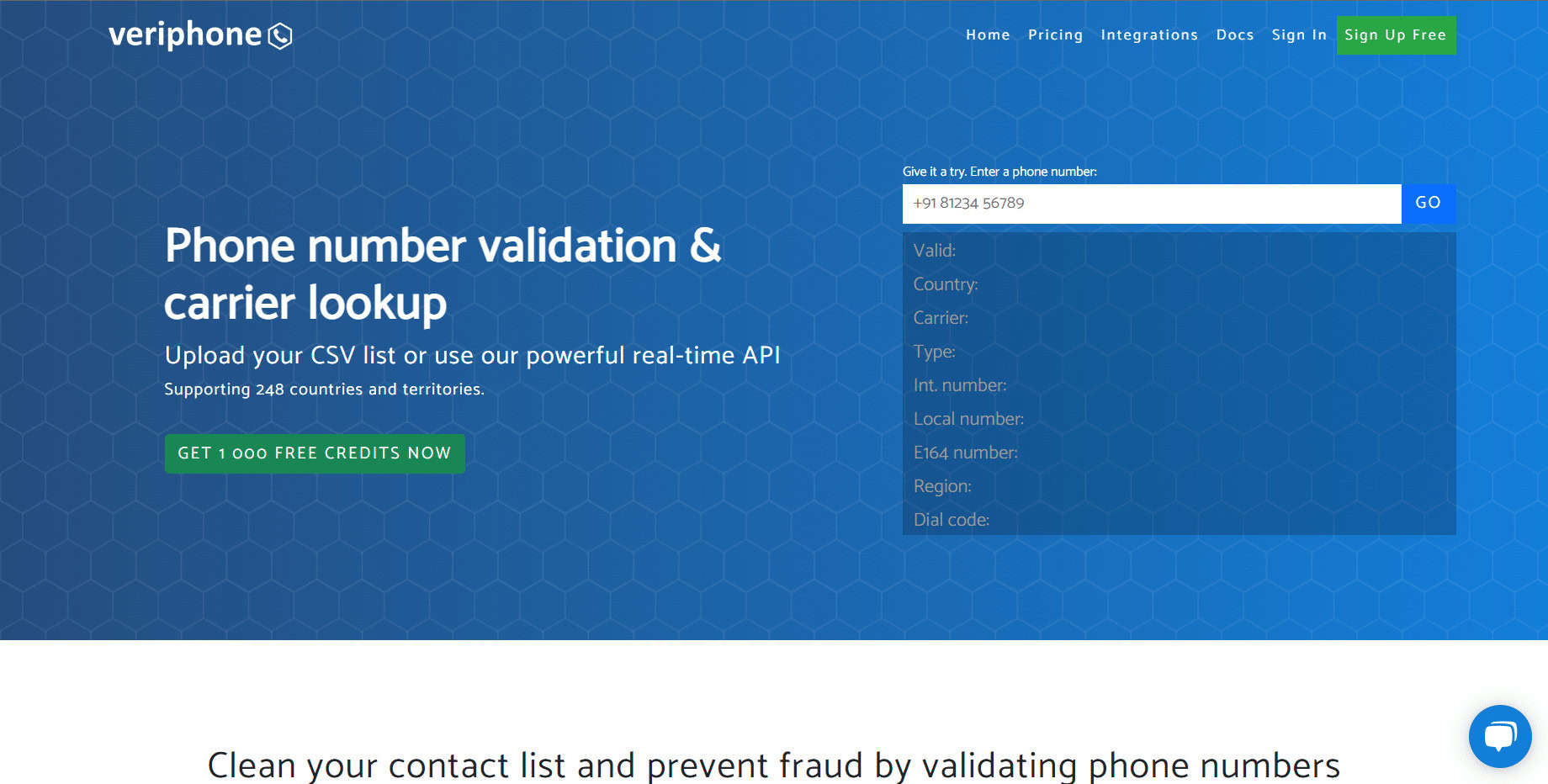 Veriphone.io website