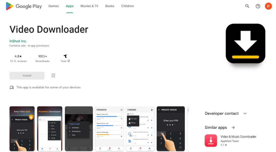 video downloader webpage 