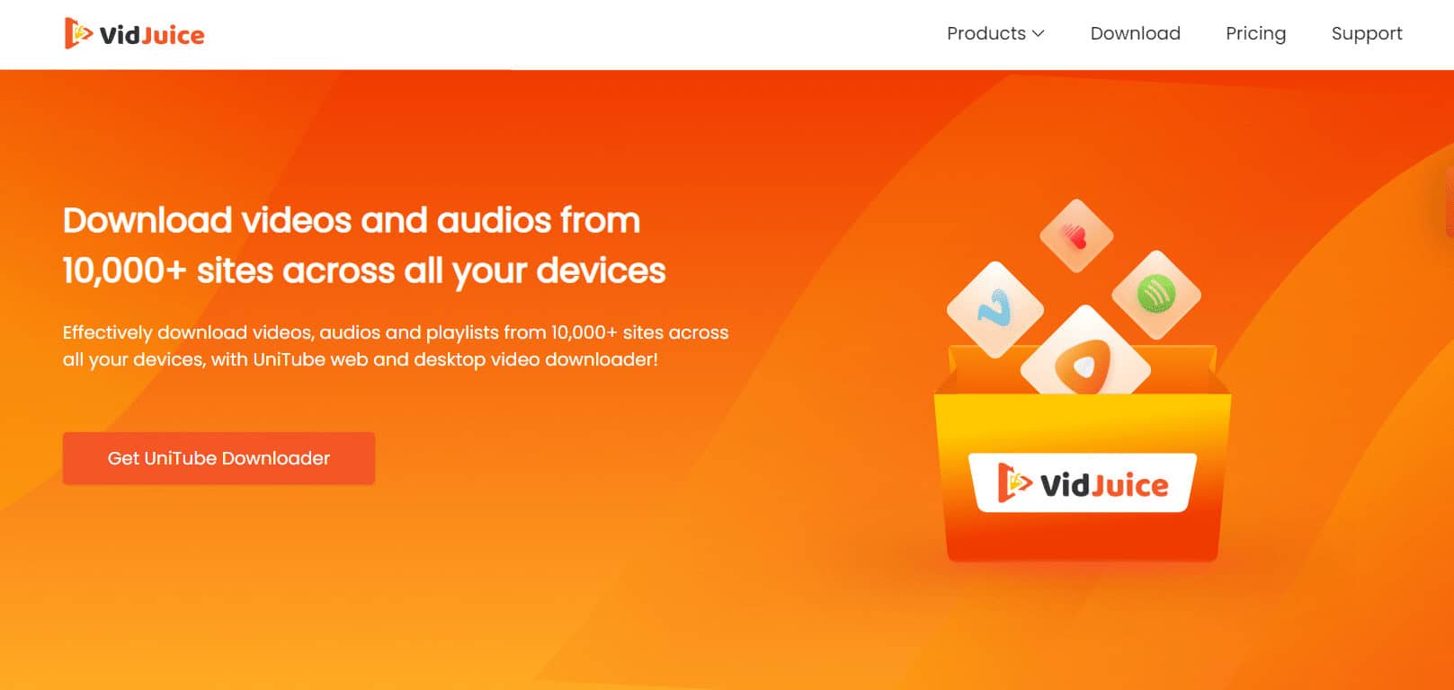 vidjuice webpage. 21 Best Apps to Download Videos from Any Site