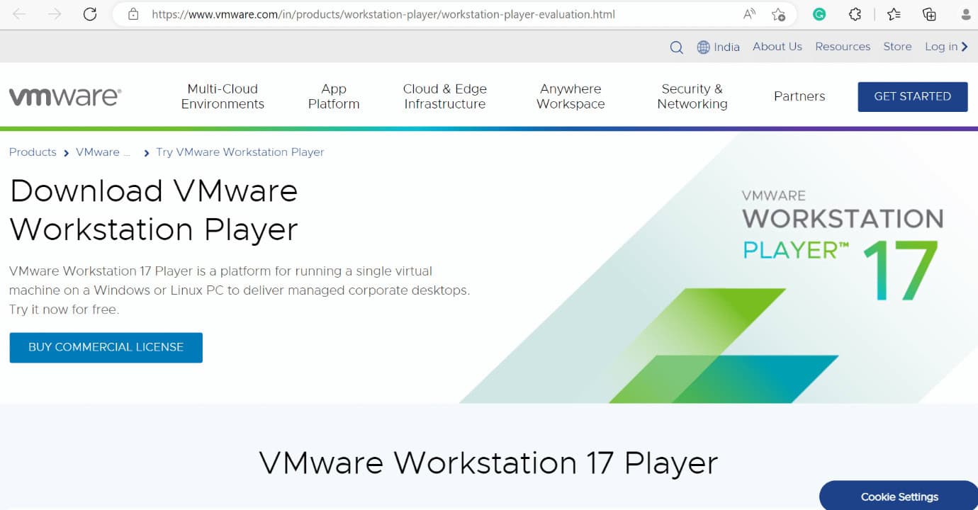 vmware workstation player