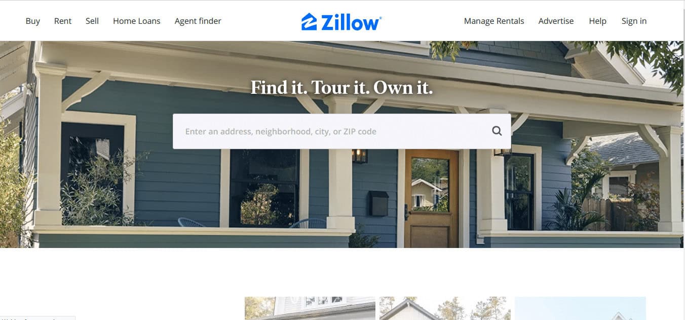 Zillow | best rental sites to find apartments in NYC
