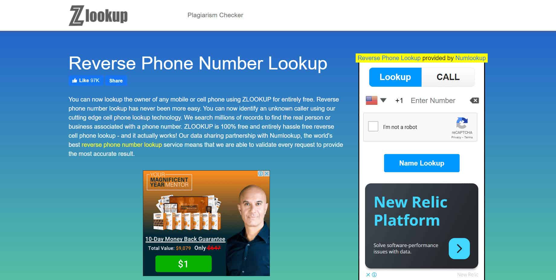 Zlookup website. 31 Best Numverify Alternatives